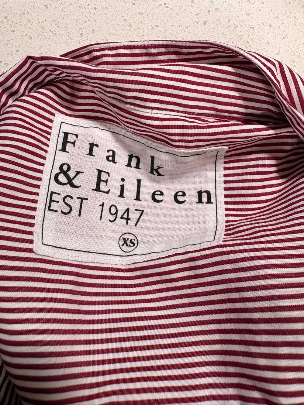 Frank & Eileen Burgundy Stripe Button-Down with Burgundy Bib tuxedo style - Picture 8 of 11